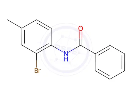 Chemical structure of N-(2-bromo-4-methylphenyl)benzamide