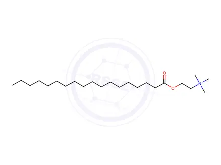 Chemical structure of choline stearate