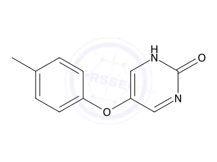 Chemical structure of 2(1H)-pyrimidinone, 5-(4-methylphenoxy)-