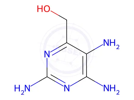 Chemical structure of 4-Pyrimidinemethanol, 2,5,6-triamino-