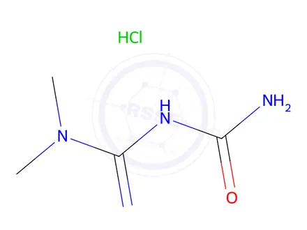 Chemical structure of [(Dimethylamidino)iminomethyl]Urea Hydrochloride