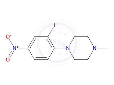 Chemical structure of 1-(2-Iodo-4-nitrophenyl)-4-methylpiperazine