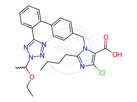 Chemical structure of N-1-Ethoxyethyl Losartan Carboxylic Acid