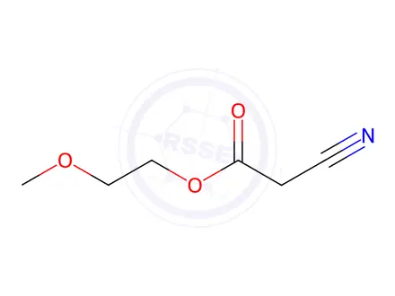 Chemical structure of 2-Methoxyethyl cyanoacetate Solution in Acetonitrile