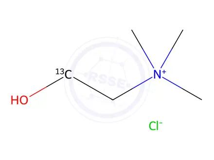 Chemical structure of Choline chloride-1-¹³C
