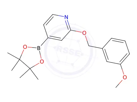 Chemical structure of 2-((3-Methoxybenzyl)oxy)-4-(4,4,5,5-tetramethyl-1,3,2-dioxaborolan-2-yl)pyridine