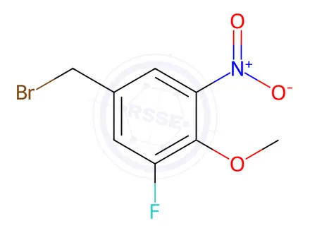 Chemical structure of 3-Fluoro-4-methoxy-5-nitrobenzyl bromide