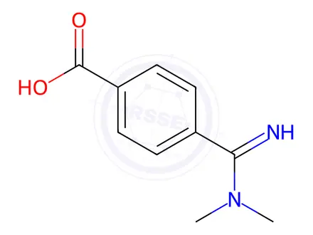 Chemical structure of 4-[(Dimethylamino)iminomethyl]benzoic acid