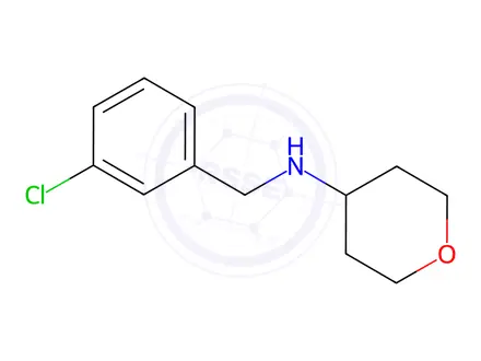 Chemical structure of n-(3-Chlorobenzyl)tetrahydro-2h-pyran-4-amine