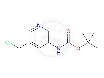 Chemical structure of tert-Butyl (5-(chloromethyl)pyridin-3-yl)carbamate