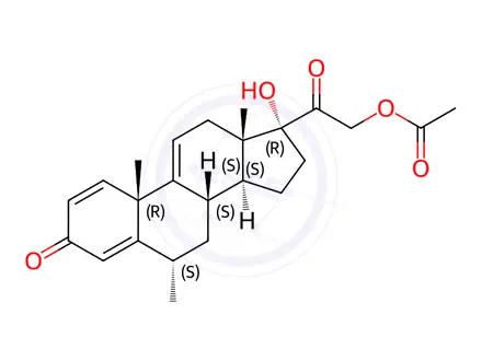 Chemical structure of Delta-9,11-methylprednisolone Acetate