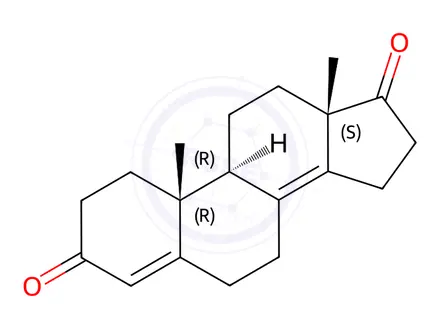 Chemical structure of Androsta-4,8(14)-diene-3,17-dione
