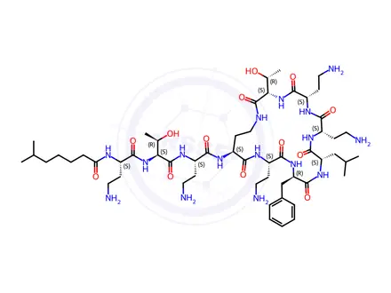 Chemical structure of Polymyxin B2
