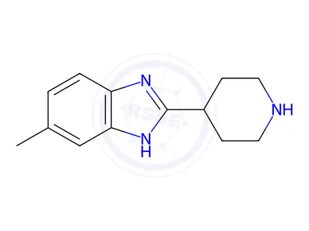 Chemical structure of 5-Methyl-2-piperidin-4-yl-1H-benzoimidazole Dihydrochloride