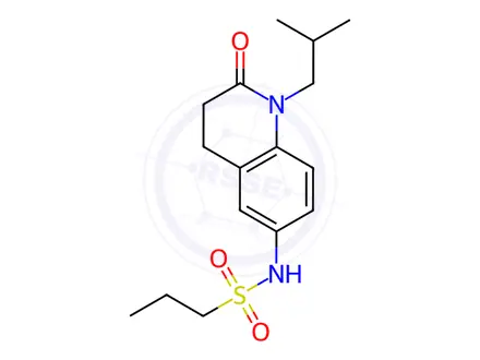 Chemical structure of N-(1-Isobutyl-2-oxo-1,2,3,4-tetrahydroquinolin-6-yl)propane-1-sulfonamide
