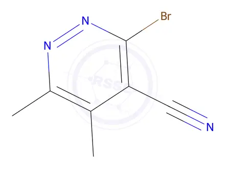 Chemical structure of 3-bromo-5,6-dimethylpyridazine-4-carbonitrile