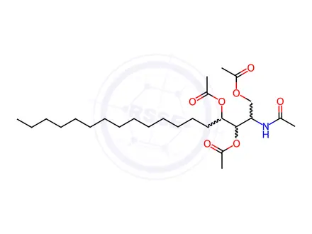 Chemical structure of N-[2,3-Diacetoxy-1-(acetyloxymethyl)heptadecyl]acetamide