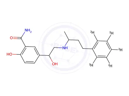 Chemical structure of 2-hydroxy-5-(1-hydroxy-2-((4-(phenyl-d5)butan-2-yl)amino)ethyl)benzamide