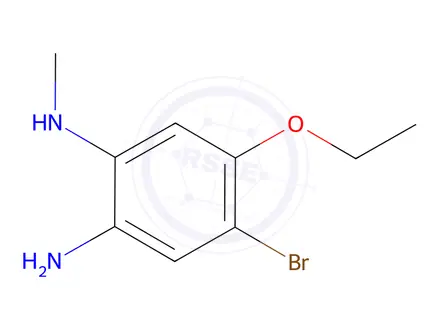 Chemical structure of 4-Bromo-5-ethoxy-N1-methylbenzene-1,2-diamine