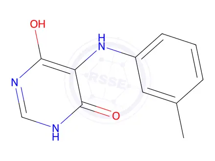 Chemical structure of 6-Hydroxy-5-(m-tolylamino)pyrimidin-4(3H)-one