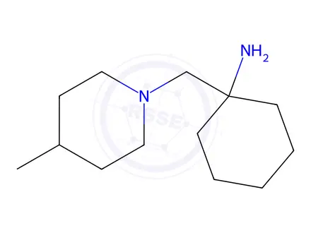 Chemical structure of 1-((4-Methylpiperidin-1-yl)methyl)cyclohexan-1-amine