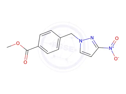 Chemical structure of Methyl 4-((3-nitro-1h-pyrazol-1-yl)methyl)benzoate