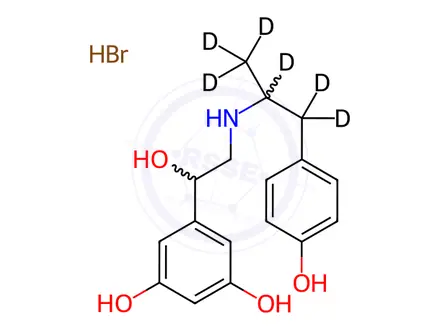 Chemical structure of Fenoterol-d6 hydrobromide