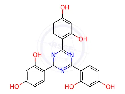 Chemical structure of 2,4,6-tris(2,4-dihydroxyphenyl)-1,3,5-triazine