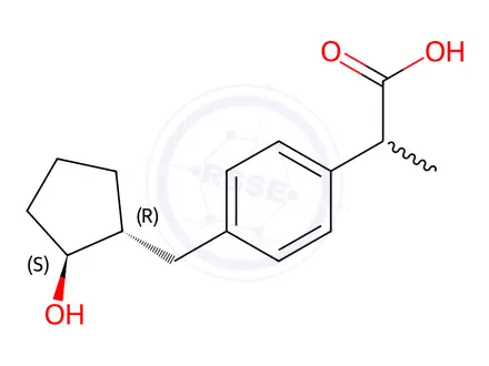 Chemical structure of Trans-hydroxyloxoprofen mixture