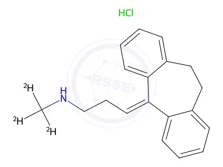 Chemical structure of Nortriptyline d3