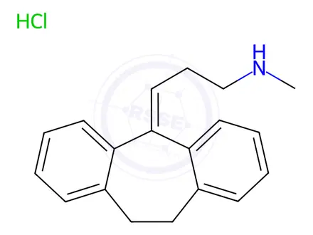 Chemical structure of Nortriptyline hydrochloride