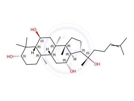 Chemical structure of 20(S)-Protopanaxatriol