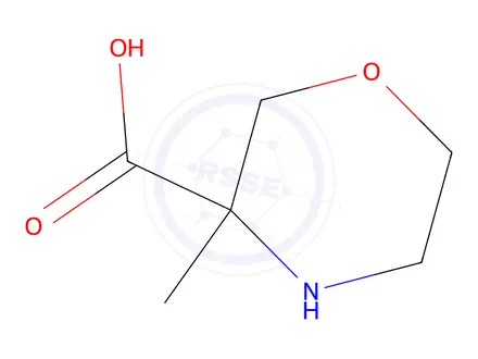 Chemical structure of 3-Methylmorpholine-3-carboxylic acid