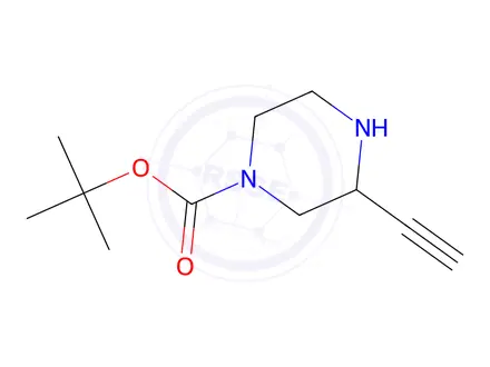 Chemical structure of Tert-butyl3-ethynylpiperazine-1-carboxylate