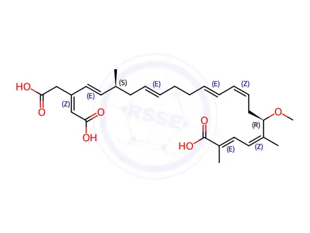 Chemical structure of Bongkrekic acid