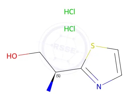 Chemical structure of 2-Thiazoleethanol, β-amino-, hydrochloride (1:2), (βS)-