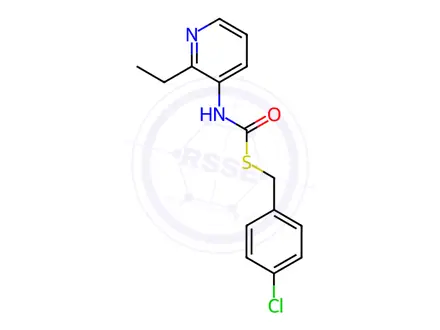 Chemical structure of S-((4-Chlorophenyl)methyl) O-ethyl 3-pyridinylcarbonimidothioate
