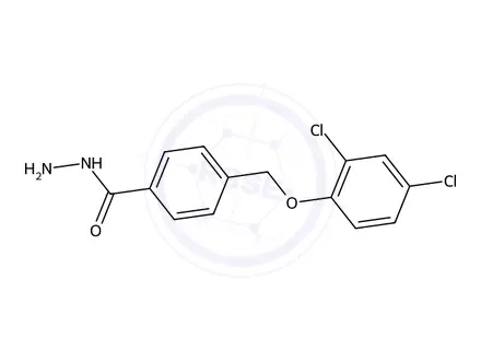 Chemical structure of 4-((2,4-Dichlorophenoxy)methyl)benzohydrazide