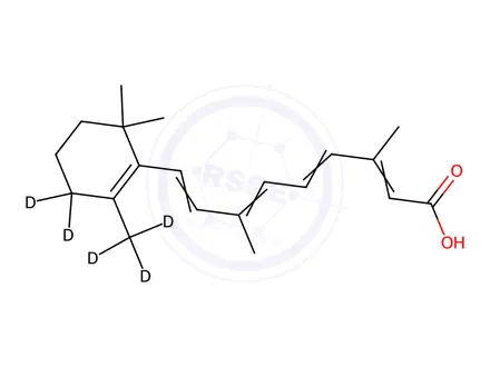 Chemical structure of 9-cis-Retinoic Acid-d5