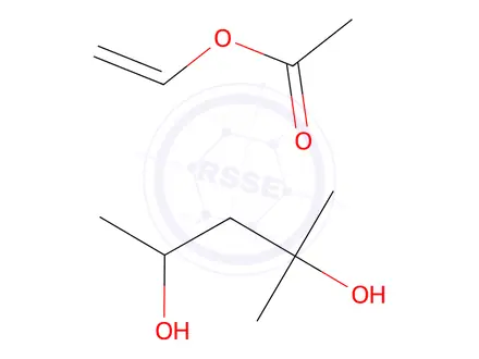 Chemical structure of Acetic acid ethenyl ester, polymer with 2-methyl-2,4-pentanediol