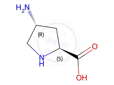 Chemical structure of 4-Amino-L-trans-proline