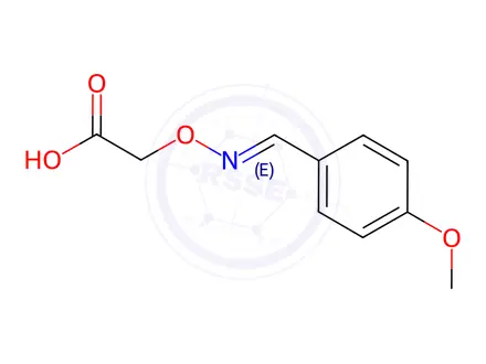 Chemical structure of 2-({[(4-Methoxyphenyl)methylidene]amino}oxy)acetic acid
