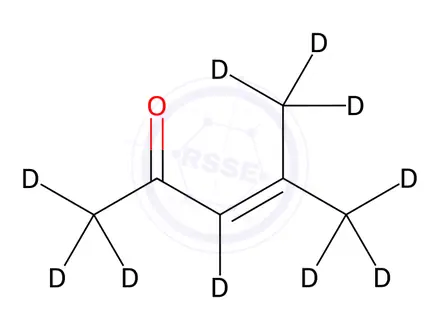 Chemical structure of 4-Methyl-3-penten-2-one-d10