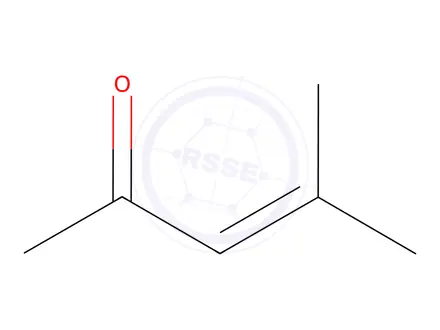 Chemical structure of mesityl oxide in methanol