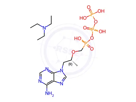 Chemical structure of Tenofovir Diphosphate Triethylamine Salt