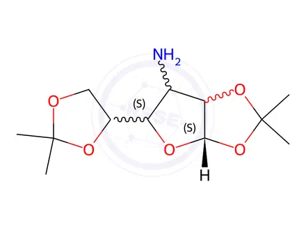 Chemical structure of 3-Amino-3-deoxy-1,2:5,6-di-O-isopropylidene-α-D-glucofuranose