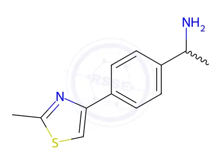 Chemical structure of 1-(4-(2-Methylthiazol-4-yl)phenyl)ethan-1-amine dihydrochloride
