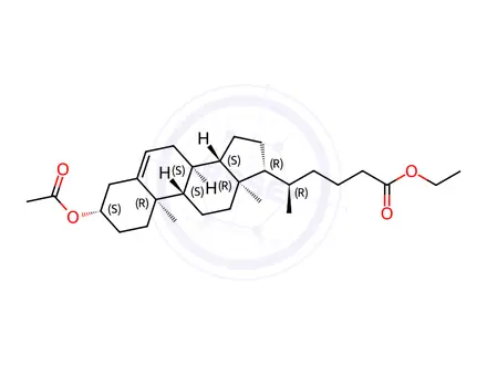 Chemical structure of (3β)-3-(Acetyloxy)-chol-5-ene-24-carboxylic Acid Ethyl Ester