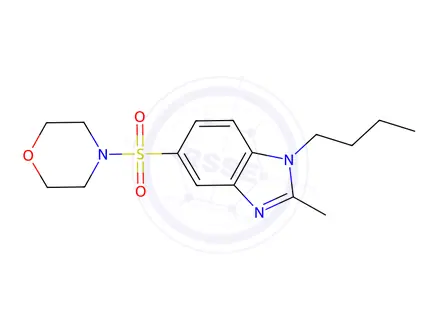 Chemical structure of 1-Butyl-2-methyl-5-(morpholine-4-sulfonyl)-1h-1,3-benzodiazole