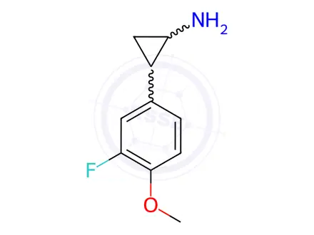 Chemical structure of 2-(3-Fluoro-4-methoxyphenyl)cyclopropanamine